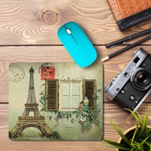 Paris Eyfel Vintage Pul Baskılı Mouse Pad