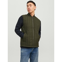 Jack & Jones Erkek Suya Dayanaklı Kapitone Yelek - City - 12237730 Rosin