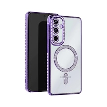 Samsung Galaxy Uyumlu A55 5g Joke Simli Magneticsafe Kılıf - Derin Mor İtdark50480