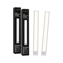 Tıcaro 40 Cm Cct Sensörlü Şarjlı Led Dolap Işığı, 80 Led, 3000 Mah, 2 Adet Gümüş