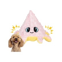 Proud Wave Ahtapot Köpek Oyuncağı Peluş Zilli Vikvikli Çift Taraflı Çekiştirme Oyuncağı Pembe-sarı