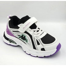 Kappa Kp-4061f Beyaz Siyah Cırtlı Kız Çocuk Sneaker Spor Ayakkabı