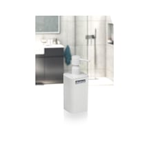 Okyanus Home Mina Beyaz Kare Çizgili Sıvı Sabunluk