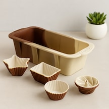 Silikon 13 Parça Muffin Ve Baton Kek Kalıp Seti 11.5x25 Cm Çok Renkli