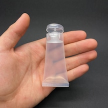 Şeffaf Boş Krem Tüpü 20ml , Fliptop Kapaklı Merhem Tüpü , Şeffaf Lipgloss Tüp 20 Ml X 3 Adet