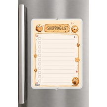 Alışveriş Listesi - A5 - Mıknatıslı - Pvc - Buzdolabı Notluk & Masaüstü - Yaz Sil - Planlayıcı - 4262 Çok Renkli