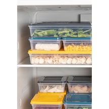 Meleni Home Derin Mikrodalga Uyumlu Erzak Gıda Saklama Kabı Şeffaf Kapak Düzenleyici Organizer Set 3'lü 5300 ML Şeffaf