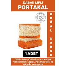 Özel Üretim Masaj Etkili Nemlendirici Kuruluk Giderici Doğal Kabak Lifli Portakal Sabunu 1 Adet