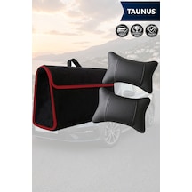 Taunus Uyumlu Siyah Renk Bagaj Çantası Koltuk Yastığı Lüks Model