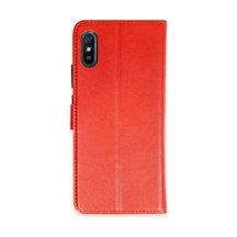 Xiaomi Redmi 9a Kılıf Trend S Plus Kapaklı Kılıf - Kırmızı Kirmizi