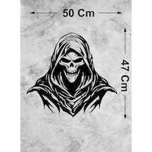 Azrail Sticker - Ölüm Meleği Sticker - Araba Oto Motosiklet Karavan Cam Araç Sticker - 00242 50x47 Cm