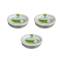 Roll-up Nature Ekolojik Karton Kağıt Tek Kullanımlık Oval Tabak - 20x26 Cm. - 50 Adetlik 3 Paket