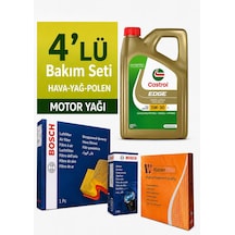Bosch Citroen C3 1.6 Dizel Filtre Bakım Seti-castrol Edge 5w30 5lt 2003-2009 4 Lü