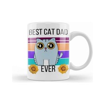 Funny Best Cat Dad Dad Fathers Day Gift 2021 Kupa Bardak Porselen Karışık