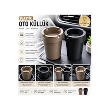 2 Li Plastik Oto Küllük Seti Araç Bardaklığı Uyumlu, Pratik Ve Kolay Temizlenebilir Araba Küllüğü