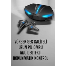 Bluetooth Oyuncu Kulaklığı Led Işıklı Kablosuz Anc Özelliği 1