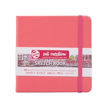 Royal Eskiz Defteri, 80 Yaprak, 12 X 12 Cm, Mercan Kırmızısı
