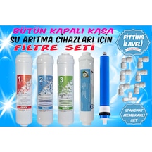 Kapalı Kasa Su Arıtma Cihazı Filtresi 5'li Filtre-membran Ve Dirsek