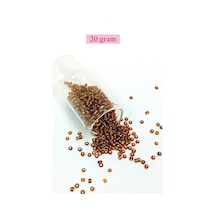 Dökme Cam Kum Boncuk 8/0 3 Mm - 20 Gram - Şeffaf Kahve - Bnc157 Diğer