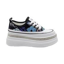 Guja 25y423-6 Gizli Dolgu Pulpayetli Kadın Sneaker Ayakkabı Siyah