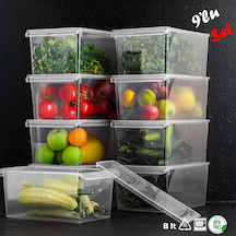 Porsima 3185 9 Ad 8 Lt Dolap İçi Ve Buzdolabı İçi Düzenleyici Set ŞEFFAF