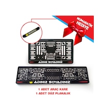 1 Adet Düz 1 Adet Kare Takmatik Plakalık 15.5Cmx30.5Cm Ebatı 289436477