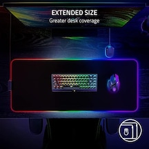 Strider Chroma - Chroma Rgb İle Hibrit Oyun Mouse Mat Hibrit Yumuşak/sert Mat, 19 Chroma Rgb Aydınlatma Bölgesi, Kaymaz Taban, Dikişsiz Kenarlar Siyah
