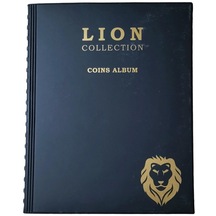 3alp Koleksiyon Lion 200 Gözlü Kapamalı Madeni Para Albümü - Siyah