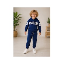 Cıvıltı Erkek Çocuk 'consistency' Baskılı Kapüşonlu İkili Takım Lacivert