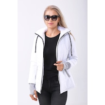 Barbora Günlük Su Geçirmez Kışlık Şişme Kadın Mont 801Beyazz