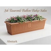 13 Litre Yüksek Kaliteli Plastik Büyük Boy Balkon Saksısı Bahçe Saksı 70x18x17cm Genel