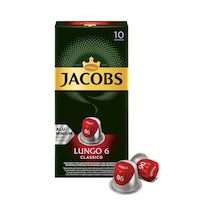 Jacobs Classic Lungo Kapsül Kahve 10'lu 5,2 G Pratik Demleme 2'li Ekonomik Paket Avantaj Paketi Mıch
