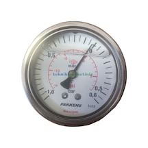 63MM -1/+0.6 Bar G1/4" Panotip Gliserinli ManovakuMMetre Pakkens
