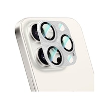 Iphone Uyumlu 16 Pro Max Caseworld Karbon Fiber Serisi Anti Reflective Full Kamera Lens Koruyucu Gümüş