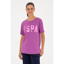 U.S. Polo Assn. Kadın Mor Basic Bisiklet Yaka Tişört 50280020-VR038