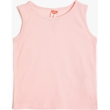 Koton Basic Atlet Yuvarlak Yaka Kolsuz Ribanalı Pamuklu Pembe 0ymg39139ok Gülkurusu