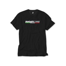 Ducati Corse Text Siyah Tişört Siyah