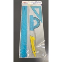 Yıldızlar Elastik Çizim Takımı 30 Cm Pergelli - Cetvel, Gönye, İletki, Pergel Set Kod: 166