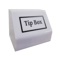 Tipbox - Bahşiş Kutusu Opak Beyaz - 15x10xh12cm