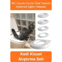 Kedi Kedi Klozet Alıştırma Seti Wc Uyumlu Kum Kabı Tuvalet Eğitim Aparatı Yavru & Yetişkin İçin