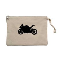 Ducati 1299 Siluet Krem Clutch Astarlı Cüzdan / El Çantası Krem