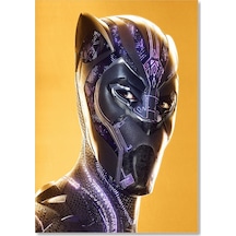 Cakasepetim Black Panther Sarı Zemin Ahşap Mdf Tablo