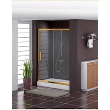 Blackline İki Duvar Arası Gold Duşakabin Sarı Temperli Cam H: 190 99 x 109 CM Blackline İki Duvar Arası Gold Duşakabin Sarı Temperli Cam H: 190 99 x 109 CM