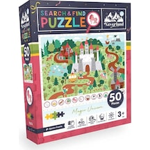 Neverland Ara Ve Bul Magıc Unicorn Sihirli Tek Boynuzlu At 50 Parça Puzzle Nl414