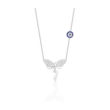 Gümüş Peri Kızı Kolye Nazar Boncuklu Zirkon Taşlı St180 Gümüş Peri Kızı Kolye Nazar Boncuklu Zirkon Taşlı St180