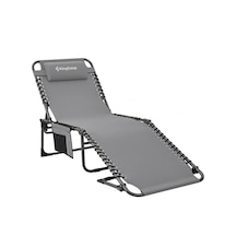 Kingcamp Berlin Classic Comfort Lounge 5 Kademeli Katlanır Şezlong Grey Gri