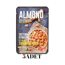 DERMAL 5 ADET Superfood Badem Yüz Maskesi I  Nemlendici ve Yumuşatıcı