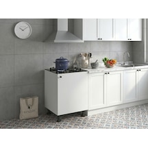 Kenzlife Ocak Dolabı Kamuranmdf Byz 85 60 56 Mutfak % 100 Mdf Gövde Arkalıksız Beyaz