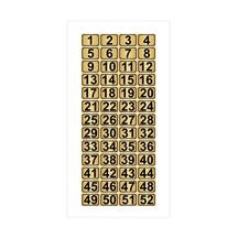 Metal Kapı,masa,dolap Numarası 15cmx20cm 52 Adet Dikdörtgen 1 52 Altın Renk Metal