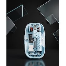 Kablosuz Mouse Bluetooth 5.2 Ve 2.4g Usb Çift Bağlantı Mavi Diğer